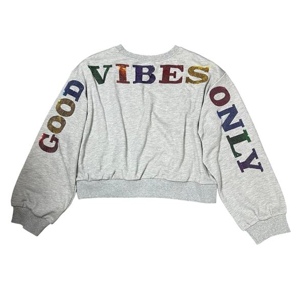 Ces Femme Good Vibes Only Sequin Sweatshirt - Picture 1 of 5